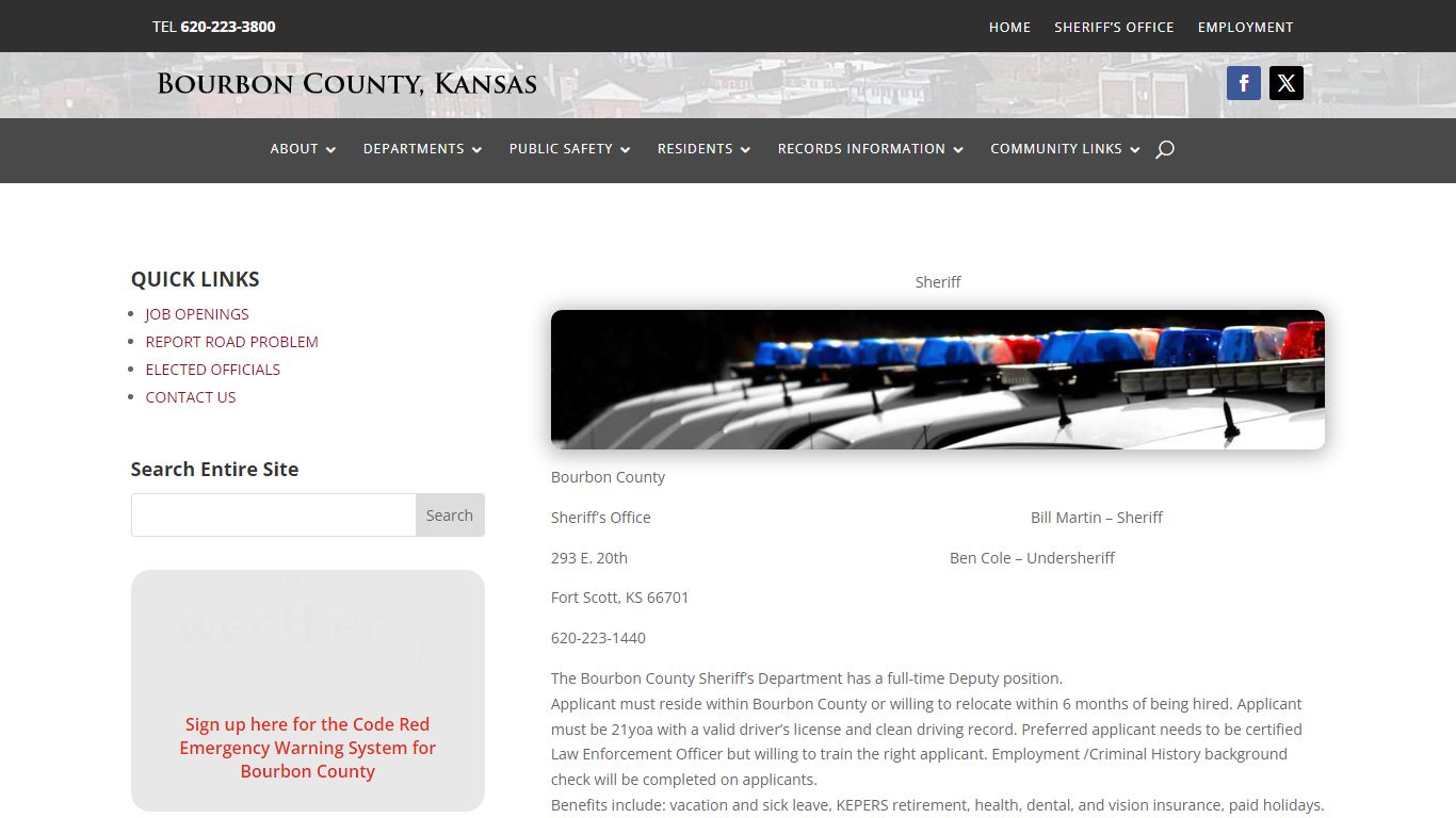 Sheriff’s Office – Bourbon County Kansas